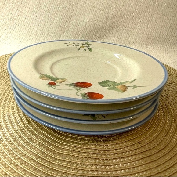 SAVOIR VIVRE LUSCIOUS JJ 017 plus (4) Saucer Fruit & vines w/Blue Trim Serveware - Picture 3 of 6
